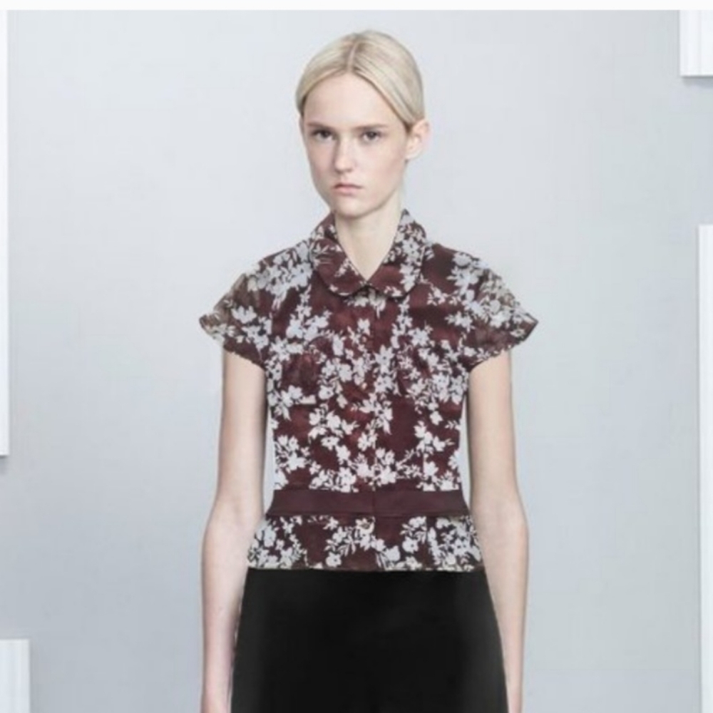 Size- S, IDEM designer 100% silk chiffon printed top - Picture 4 of 6